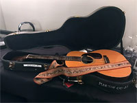 Keith will be playing this 1965 Martin 00-21 tonight with his treasured strap from Gram Parsons!