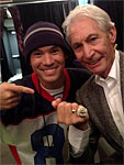 Before the show - Charlie with a 2009 Lakers ring with Chucky Klapow, Chicago, United Center, June 3 2013