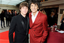Ronnie Wood & Jake Budd at the Q Awards, 22-11-2013
