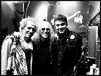 Keith and Waddy Wachtel at Doug Pettibone session in LA, March 24, 2013