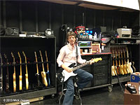 Mick at rehearsals in LA, April 24, 2013