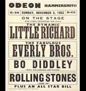 November 3, 1963 - Hammersmith Odeon: Little Richard + The Rolling Stones