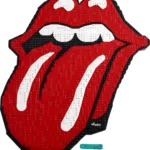 Rolling Stones logo in LEGO