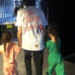 Ronnie and his daughters backstage
