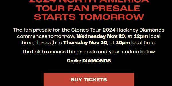 Hackney Diamonds Tour – Presale