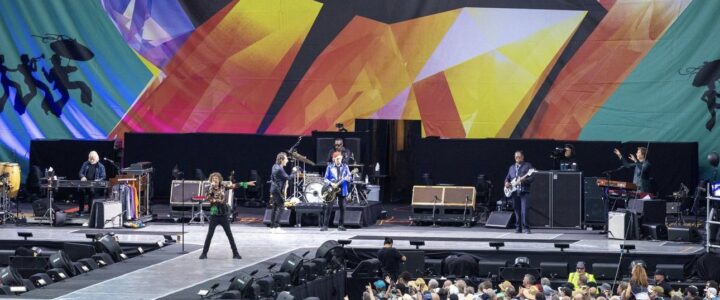 Stones on stage at NOLA - pic: Mick Jagger (X)
